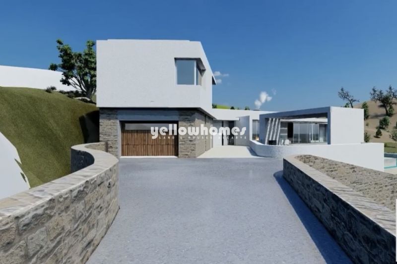 Contemporary villa project for a 3-bed villa with sea views near Loule